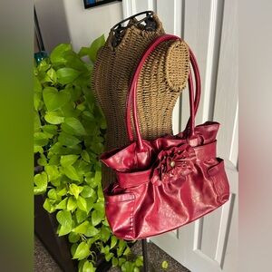 Deep red purse